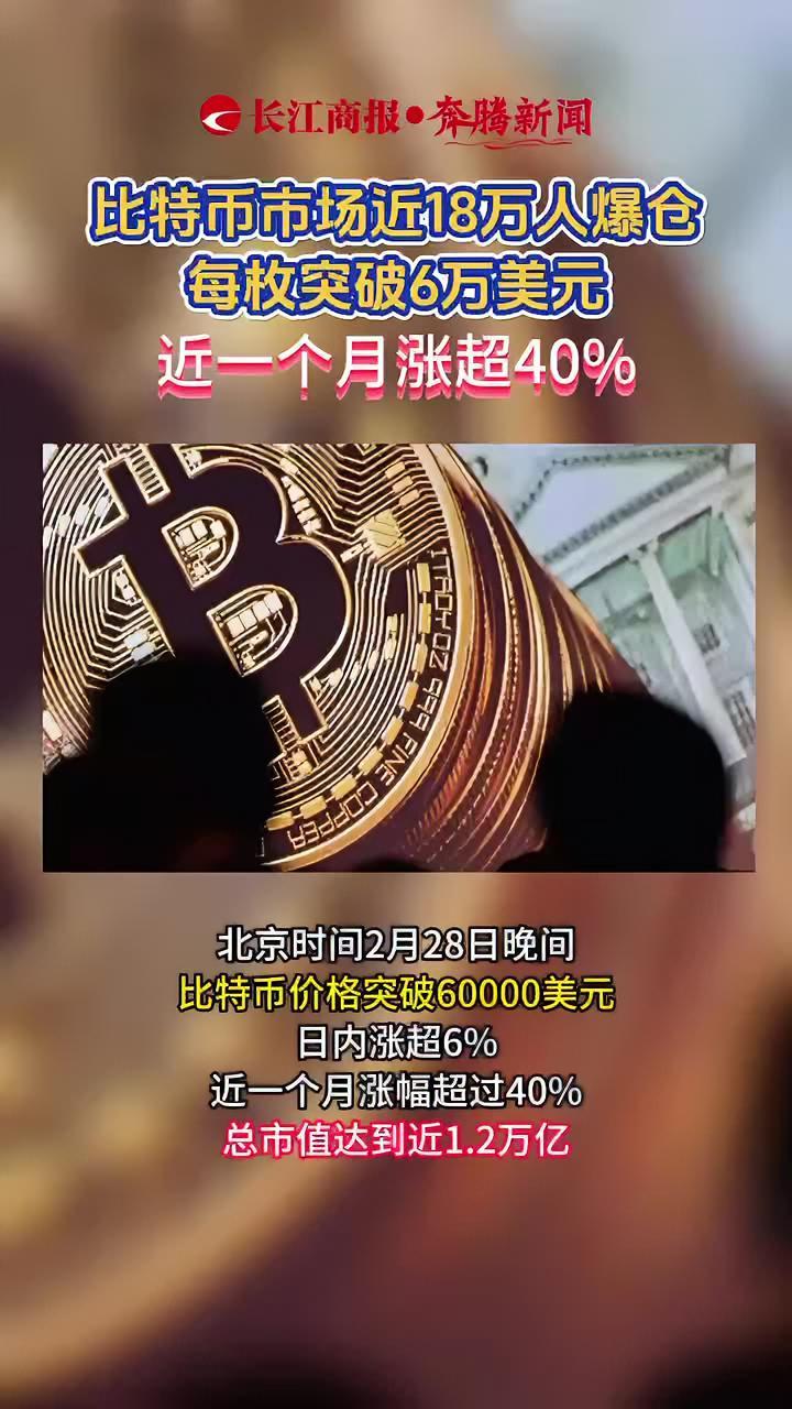 比特币狂飙 涨破108000美元！超41万人爆仓！